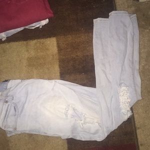 Light blue ripped jeans EXPRESS